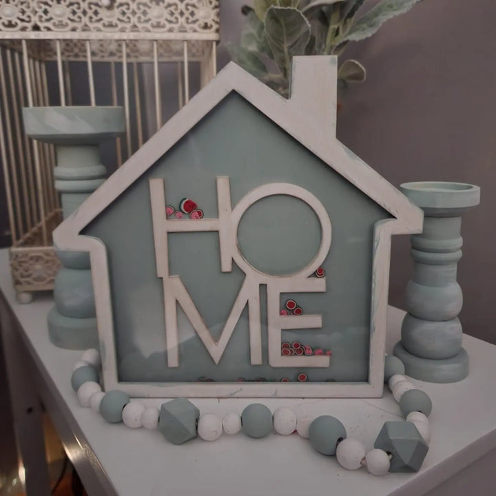 Celebrate Home | DIY Shaker Sign + Candle sticks ProjectHomeDIY