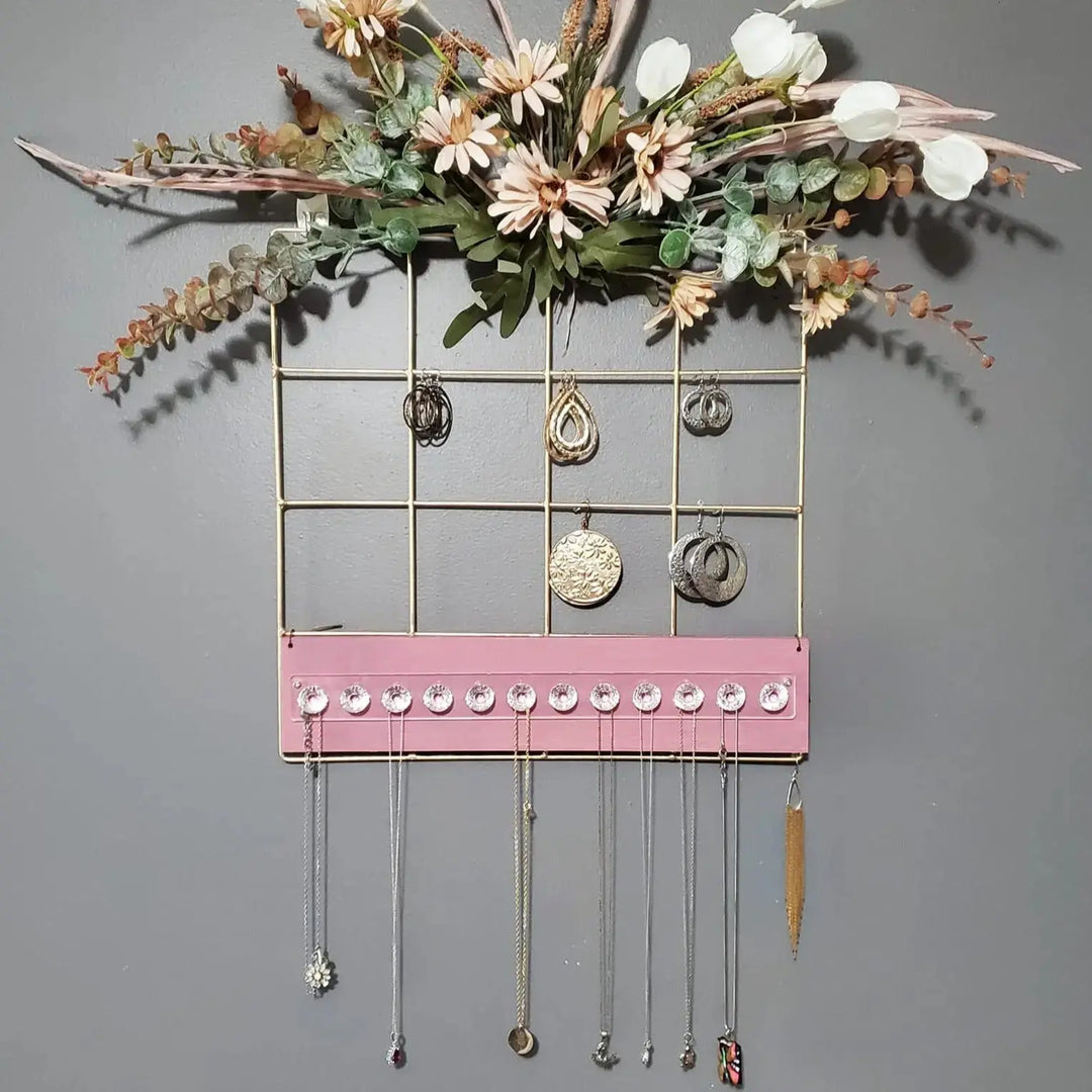 Autumn Harvest Wreath |  Square Wire & Floral w/ Mesh Stencil