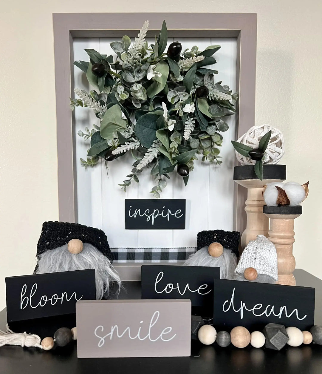 Simple Sentiments Framed Wood Sign | Wreath & Quotes ProjectHomeDIY