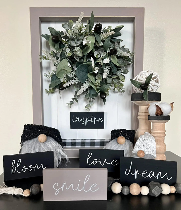 Simple Sentiments Framed Wood Sign | Wreath & Quotes ProjectHomeDIY