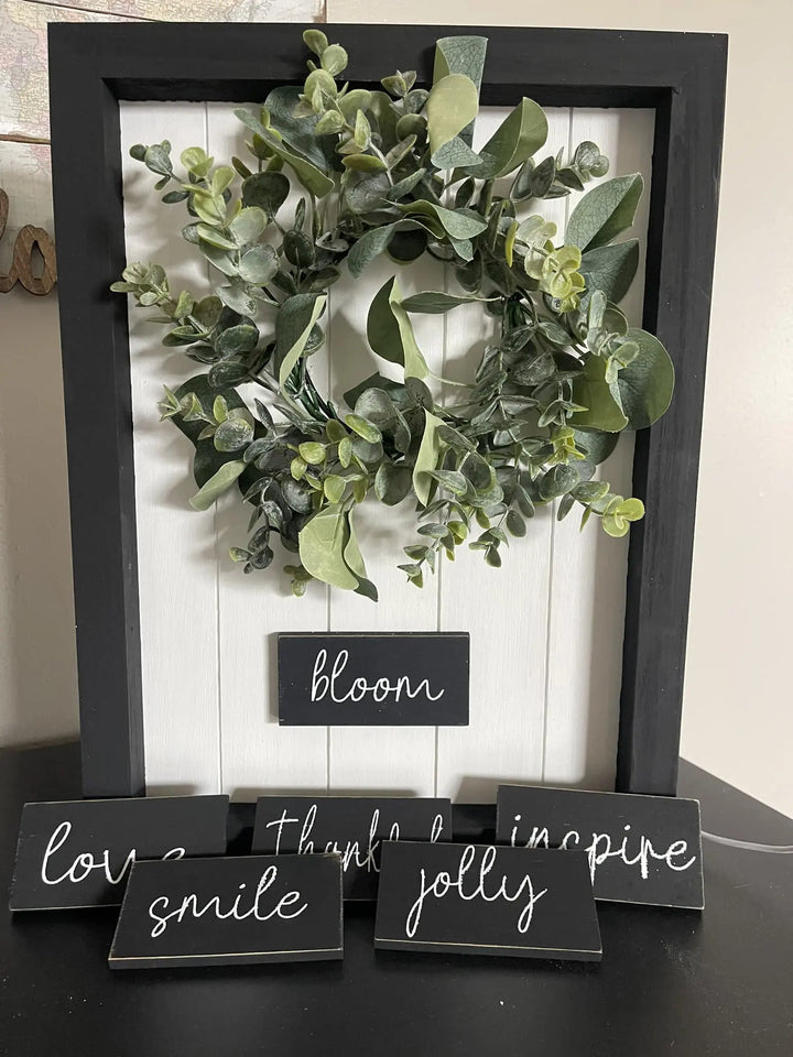 Simple Sentiments Framed Wood Sign | Wreath & Quotes ProjectHomeDIY