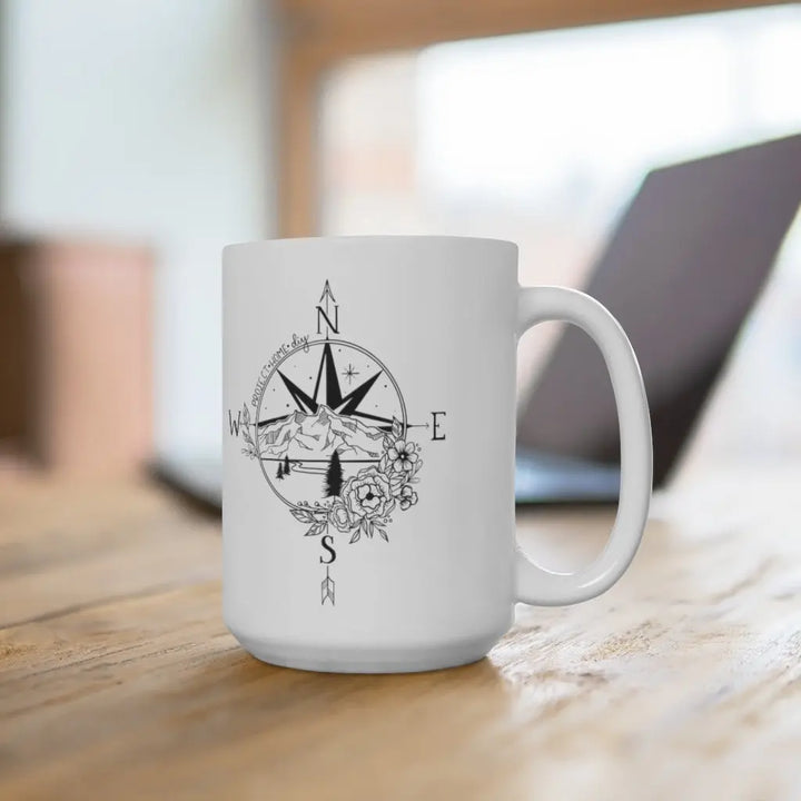 Compass Star Large Coffee Mug 15oz