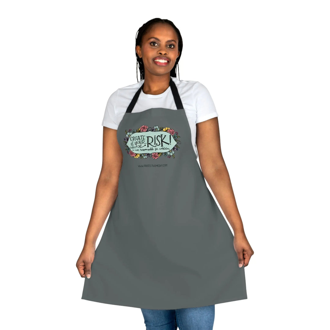 Floral Crafting Apron- Craft at your own Risk! Printify