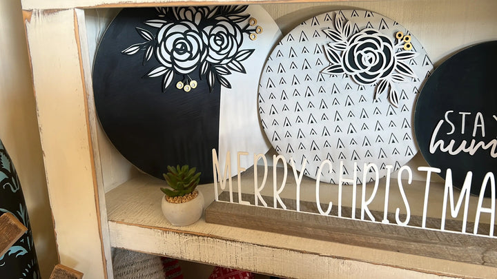 Humble & Kind Boho Wood Round Trio | DIY Round Wood Signs