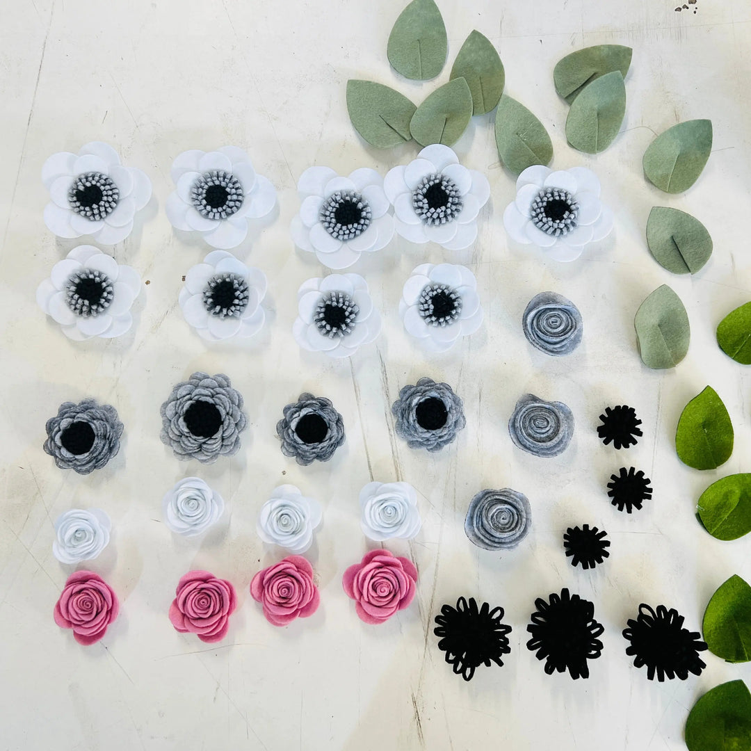 Bloom Your Own Way | Felt Flower Wreath | DIY Felt Flowers
