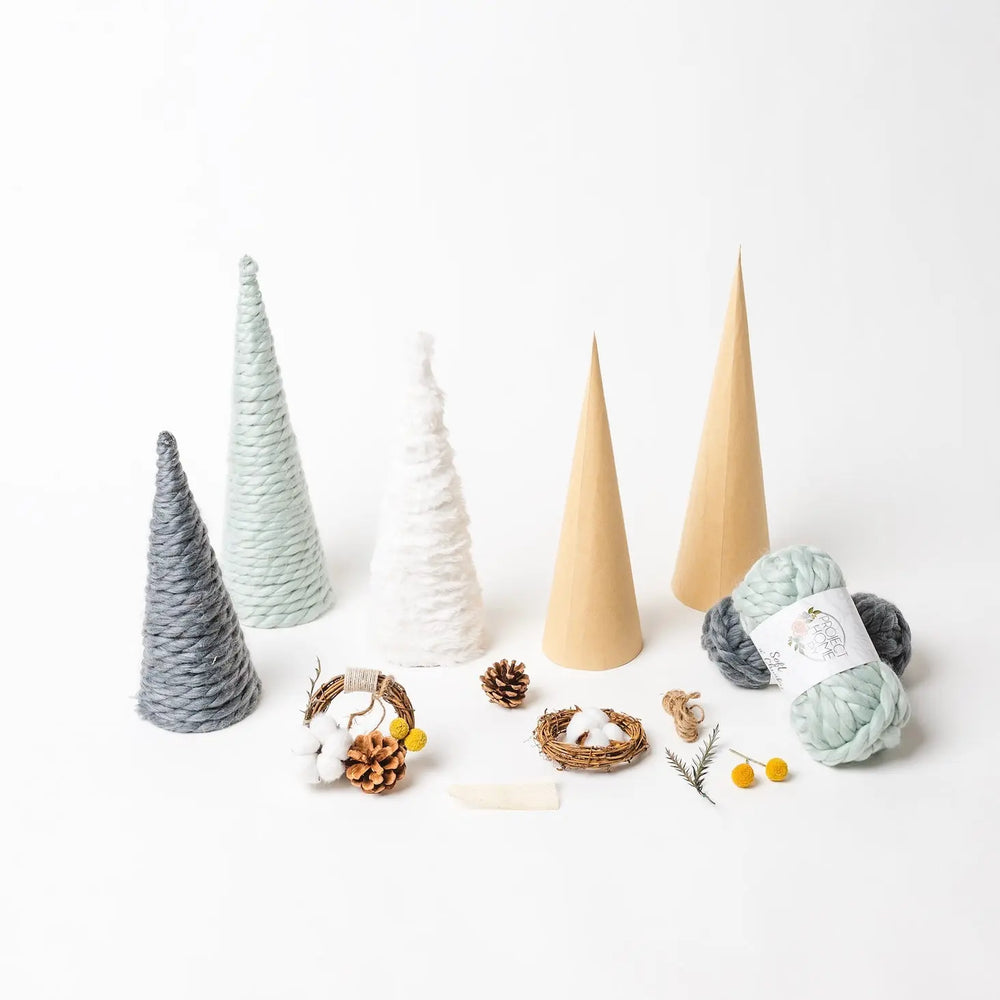 Winter Woodland | DIY Yarn Trees | Paper Mâché Trees ProjectHomeDIY