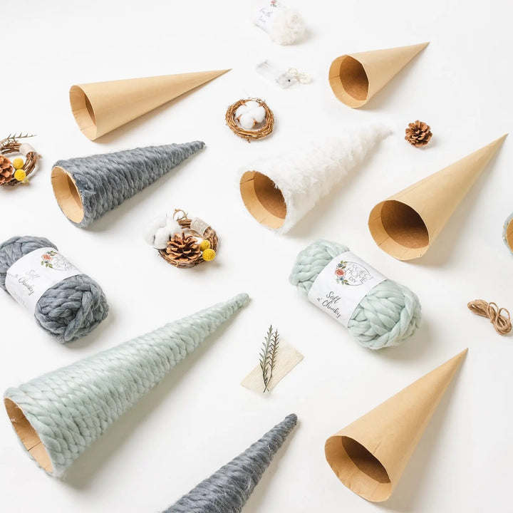 Winter Woodland | DIY Yarn Trees | Paper Mâché Trees ProjectHomeDIY