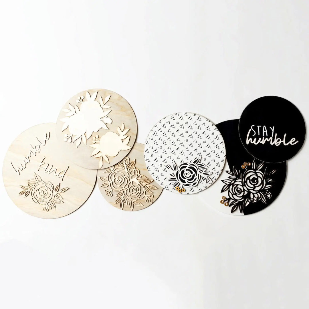 Humble & Kind Boho Wood Round Trio | DIY Round Wood Signs